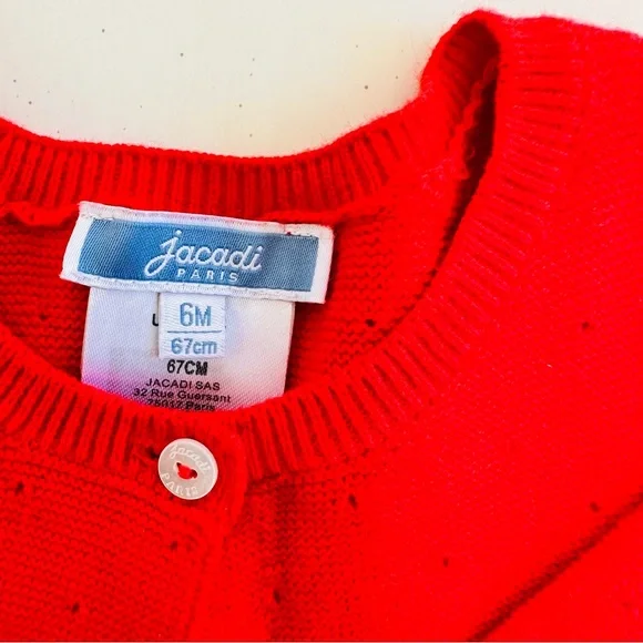 Jacadi baby sweater and bubble romper